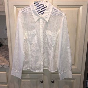 Nine and Co. by Nine West White EUC Blouse Sz Jr.M